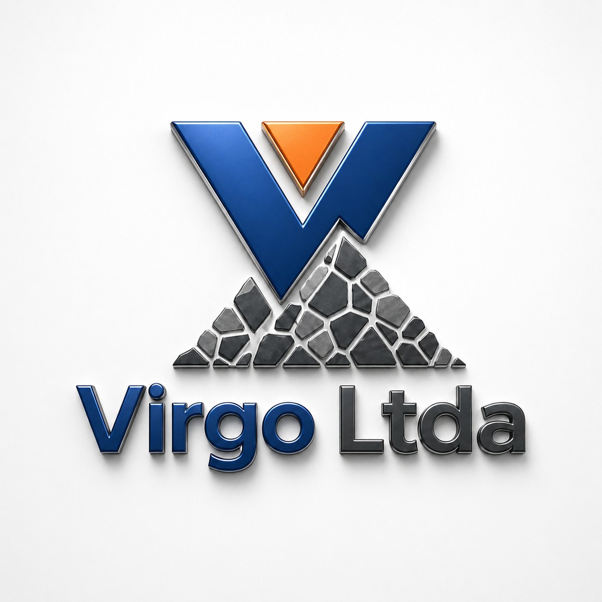 Logo Virgo Ltda en presentación 3D